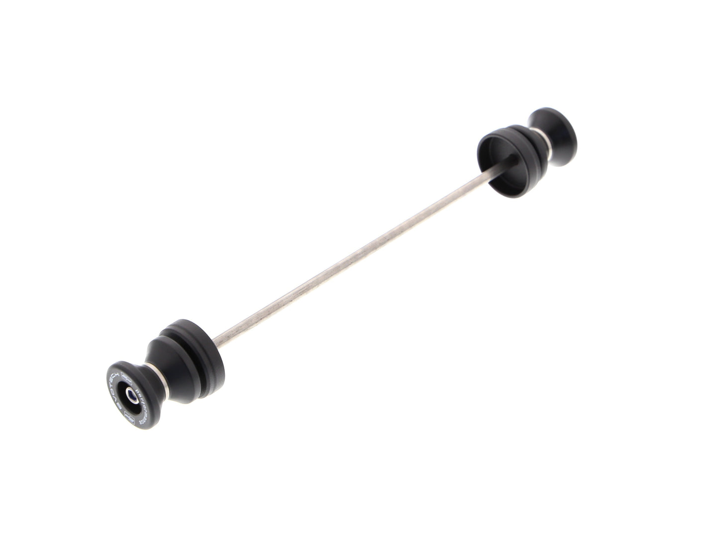 EP Paddock Stand Bobbins for the Ducati Scrambler Nightshift comprises a spindle rod with EP’s signature nylon paddock stand bobbins either end with precision shaped aluminium spacer.